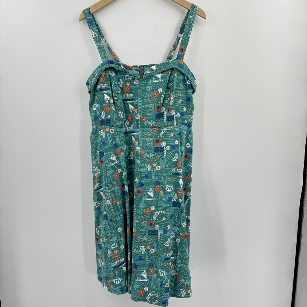 Torrid x Her Universe Disney Retro Moana Tropical Sateen Dress Size 14 - Picture 2 of 7